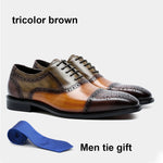Load image into Gallery viewer, Genuine Leather Mens Formal Oxford Cap Toe Lace-Up Shoes for Men
