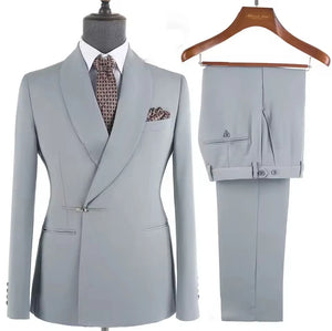 Fashion Coral Men's Suits High-Quality Elegant Metal Side Release Buckle 2-Piece Set