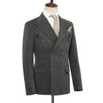 Load image into Gallery viewer, Cenne Des Graoom Double-Breasted Stripe Suits for Men
