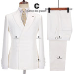 Load image into Gallery viewer, Cenne Des Graoom Chinese Knot Button Peak Lapel 2-Piece Set Suit
