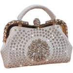 Load image into Gallery viewer, Diamonds Women&#39;s  Leather clip Rhinestone Bag
