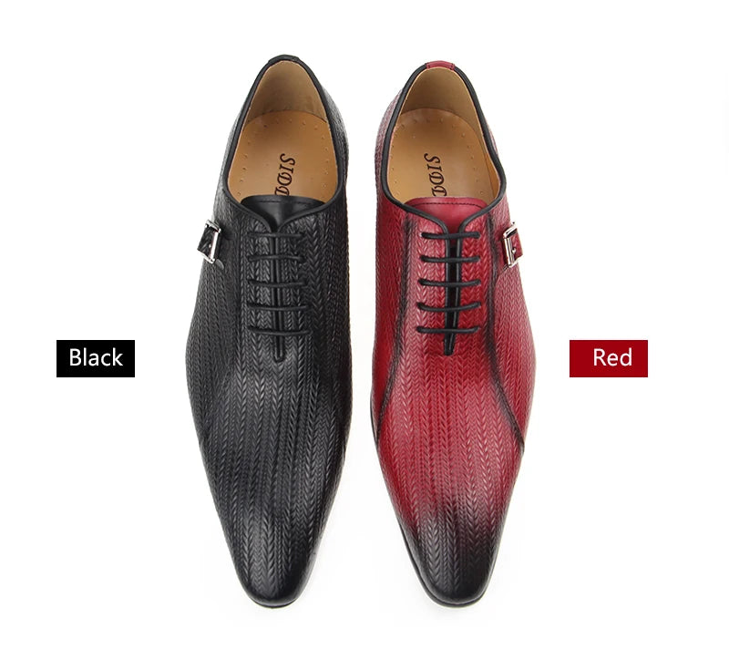 Genuine Leather Brock Shoes Lace Up for Men