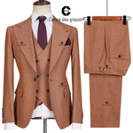 Load image into Gallery viewer, Cenne Des Graoom  Tailor-Made Wedding Groom 3-Piece Single Button Blazer
