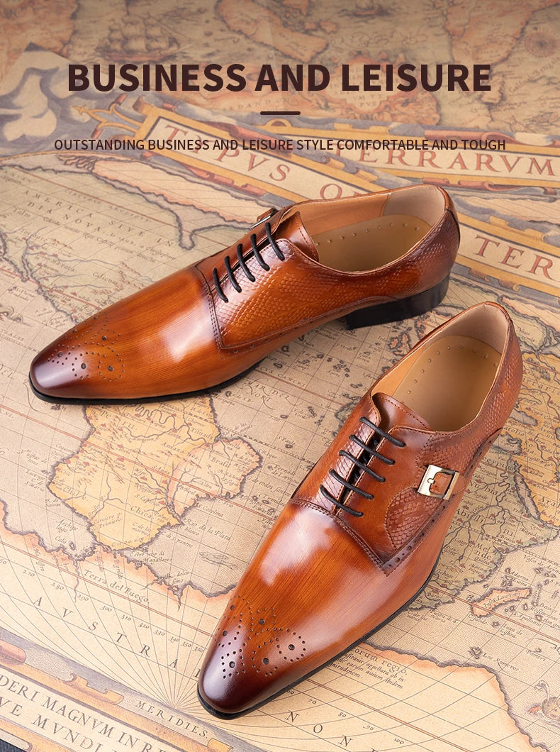 Italy Designer Leather Shoe Genuine Oxford New Style