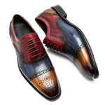 Load image into Gallery viewer, Genuine Leather Mens Formal Oxford Cap Toe Lace-Up Shoes for Men
