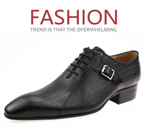 Genuine Leather Brock Shoes Lace Up for Men