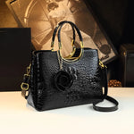 Load image into Gallery viewer, Genuine Leather Women&#39;s Handbags Crocodile Pattern
