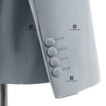 Load image into Gallery viewer, Cenne Des Graoom Elegant Light Grey Men&#39;s Suits Metal Side Release Buckle 2-Piece Set High Quality
