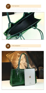 Load image into Gallery viewer, Luxury Genuine Leather Women&#39;s Bag Crocodile Pattern
