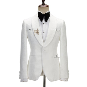 Cenne Des Graoom Men's Tuxedo with Satin Side Stripe Slim Fit Shawl Lapel