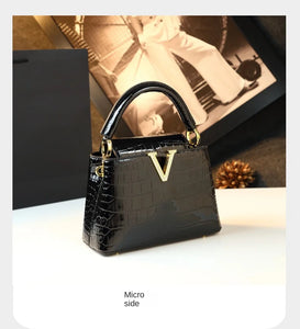 Crocodile Pattern Leather Women's Handbags