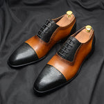 Load image into Gallery viewer, Luxury Men&#39;s Brogue Formal Round Toe Mixed-Colors Oxford Dress Shoes
