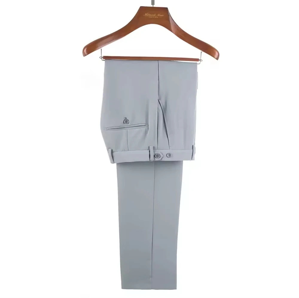 Fashion Coral Men's Suits High-Quality Elegant Metal Side Release Buckle 2-Piece Set