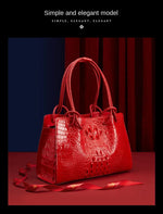 Load image into Gallery viewer, Luxury Genuine Leather Women&#39;s Bag Crocodile Pattern
