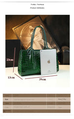 Load image into Gallery viewer, Luxury Genuine Leather Women&#39;s Bag Crocodile Pattern
