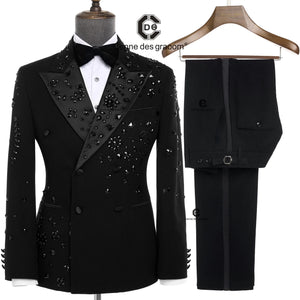 Cenne Des Graoom Elegant Luxury Men's Double-Breasted Tuxedo