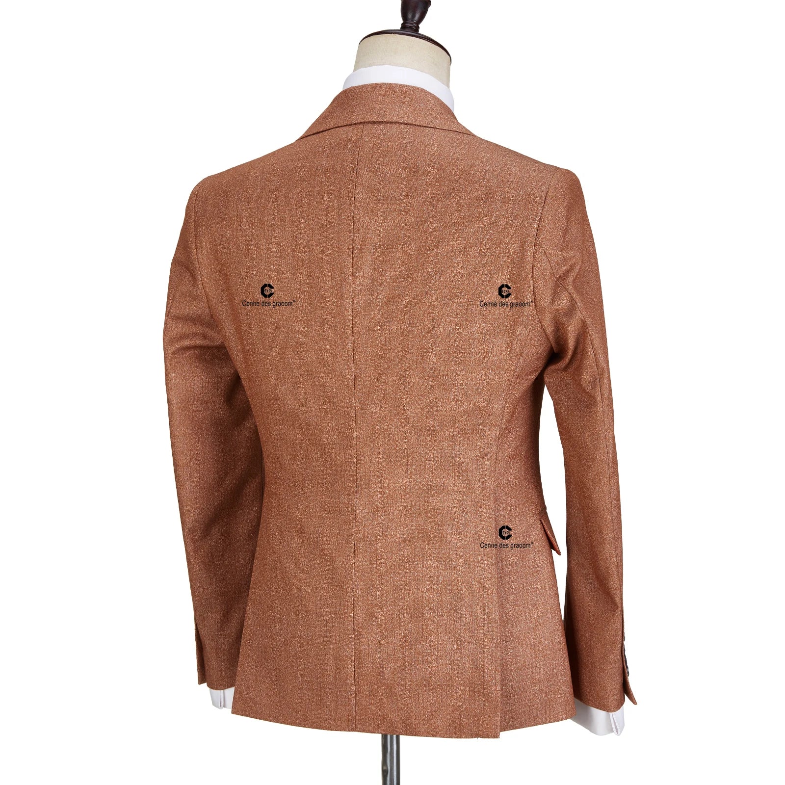 Cenne Des Graoom  Tailor-Made Wedding Groom 3-Piece Single Button Blazer
