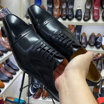 Load image into Gallery viewer, Genuine Leather Oxford Dress Shoes Men Lace Up Cap Toe
