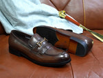 Load image into Gallery viewer, Italian Luxury Men&#39;s Metal Buttons Handmade Shoe
