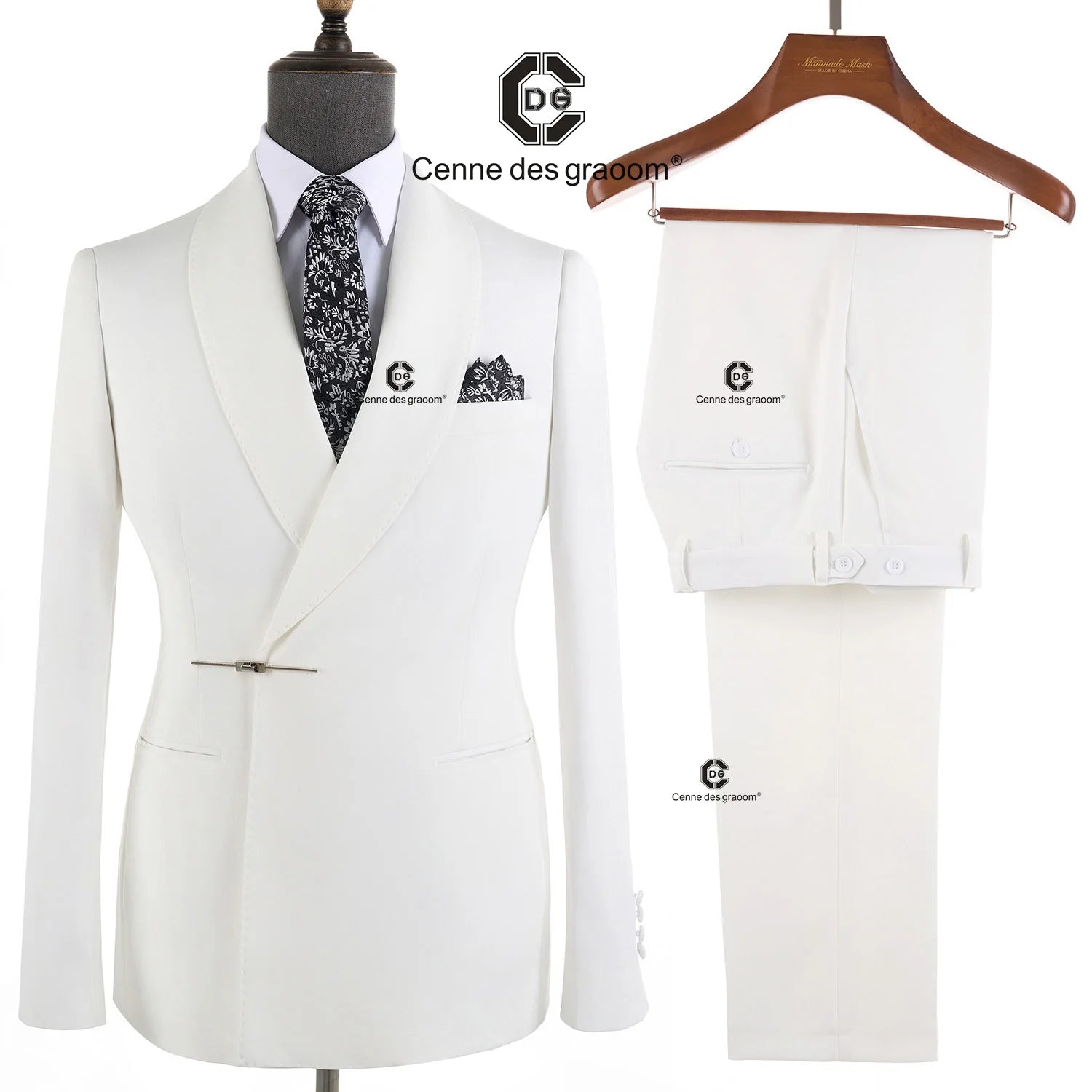 Cenne Des Graoom Men's Metal Side Release Buckle Tuxedo