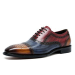 Load image into Gallery viewer, Genuine Leather Mens Formal Oxford Cap Toe Lace-Up Shoes for Men
