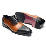 Load image into Gallery viewer, Luxury Men&#39;s Brogue Formal Round Toe Mixed-Colors Oxford Dress Shoes
