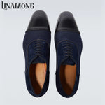Load image into Gallery viewer, Leather Suede Oxford Men Elegant Lace-Up Dress Shoes
