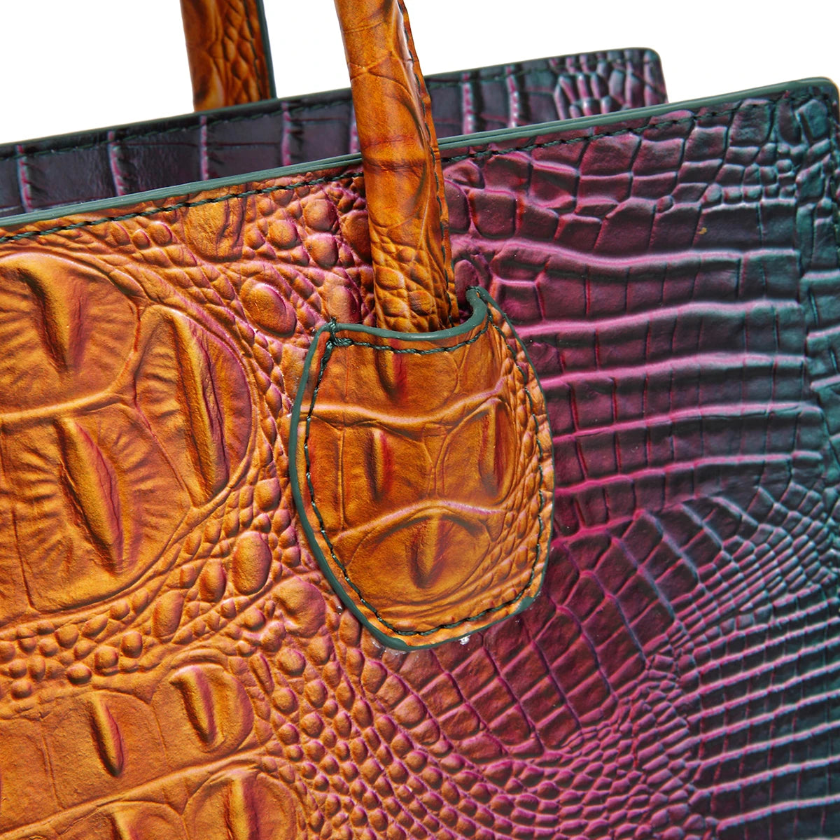 3 Pcs Crocodile Pattern Handbag & Purses Set