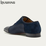 Load image into Gallery viewer, Leather Suede Oxford Men Elegant Lace-Up Dress Shoes
