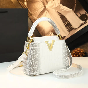 Crocodile Pattern Leather Women's Handbags