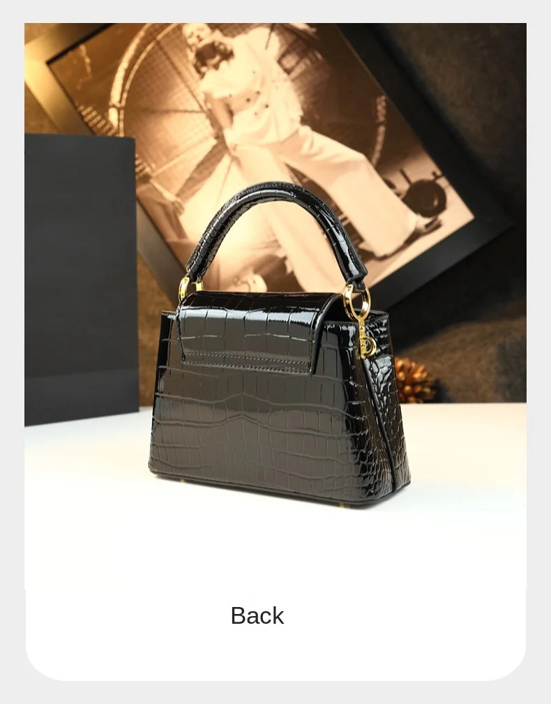 Crocodile Pattern Leather Women's Handbags