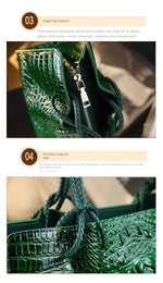 Load image into Gallery viewer, Luxury Genuine Leather Women&#39;s Bag Crocodile Pattern
