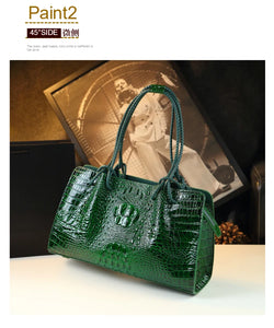 Luxury Genuine Leather Women's Bag Crocodile Pattern