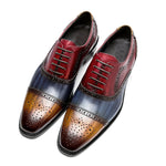 Load image into Gallery viewer, Genuine Leather Mens Formal Oxford Cap Toe Lace-Up Shoes for Men
