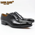 Load image into Gallery viewer, Genuine Leather Oxford Dress Shoes Men Lace Up Cap Toe
