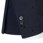 Load image into Gallery viewer, Cenne Des Graoom Double-Breasted Blue Black Stripe Men&#39;s Suits 2-Piece Set
