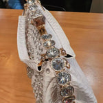Load image into Gallery viewer, Diamonds Women&#39;s  Leather clip Rhinestone Bag
