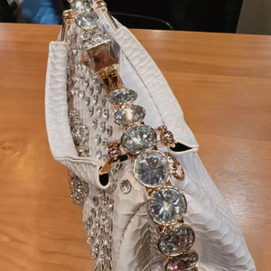 Diamonds Women's  Leather clip Rhinestone Bag