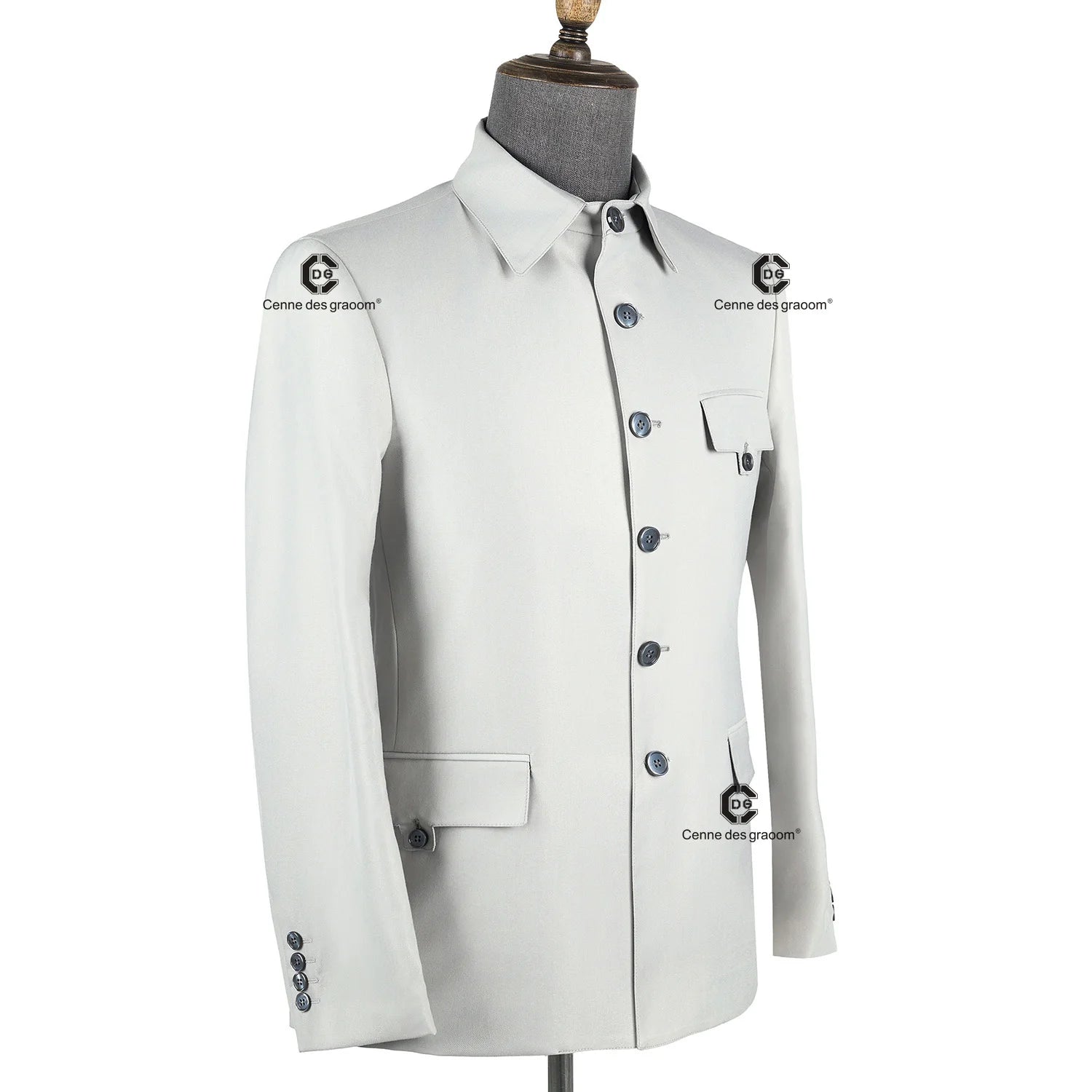 Cenne Des Graoom Men's Suits Square Collar Tailor-Made