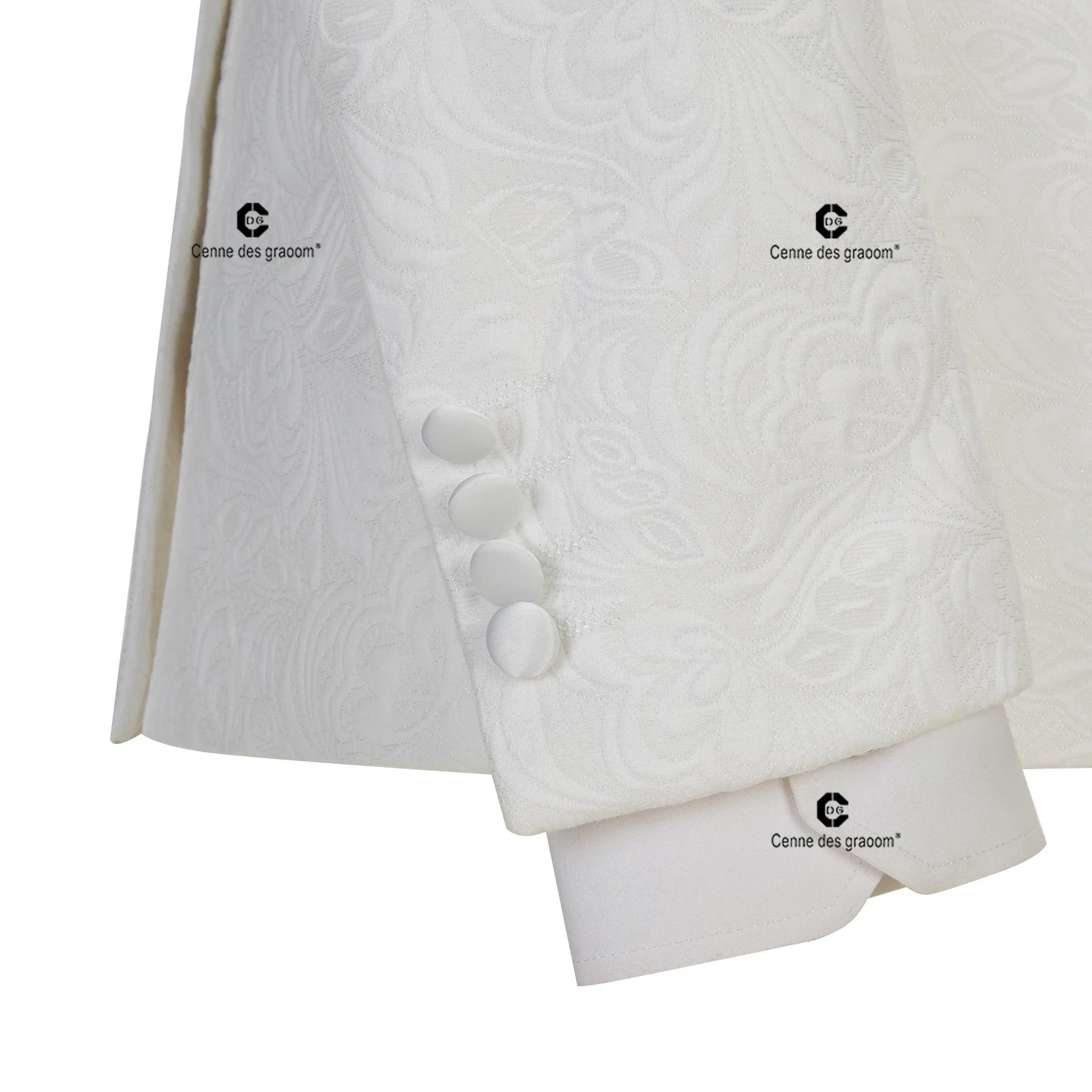 Cenne Des Graoom Men's Tuxedo with Satin Side Stripe Slim Fit Shawl Lapel