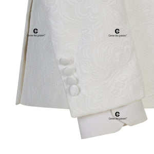 Cenne Des Graoom Men's Tuxedo with Satin Side Stripe Slim Fit Shawl Lapel