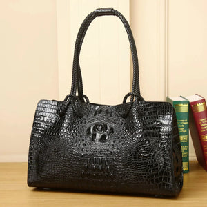 Luxury Genuine Leather Women's Bag Crocodile Pattern