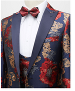 Load image into Gallery viewer, Elegant Formal Groom Men Dress Wedding Suits For Men Printed Floral Tuxedo Groomsmen Wedding Blazer Suits
