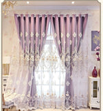 Load image into Gallery viewer, European Luxury Embroidered Double-Layer Semi-Blackout Curtains for Living Room and Bedroom High Shading Curtains
