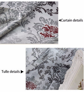 1 pc New Curtains for Windows Drapes European Modern Elegant Noble Printing Shade Curtain For Living Room Bedroom