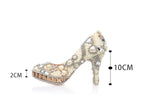 Load image into Gallery viewer, Champagne crystal women&#39;s wedding shoes ivory pearl platform shoes Luxury High shoes
