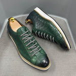 Cargar imagen en el visor de la galería, European-style casual shoes Real Cow Leather Fashion Designer Luxury Crocodile Print Street Flat Shoes for Men
