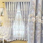 Load image into Gallery viewer, European Luxury Embroidered Double-Layer Semi-Blackout Curtains for Living Room and Bedroom High Shading Curtains
