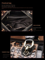 Load image into Gallery viewer, 100% Cowhide Leather Women&#39;s Bag Leopard Print Boston Bags Female Genuine Leather Handbag Crossbody Shoulder Bags Women
