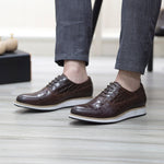 Load image into Gallery viewer, Classic Genuine Cow Leather Casual Shoes Lace-Up Plain Toe Flat Oxford Shoe for Men Handmade Leather Original Sneaker
